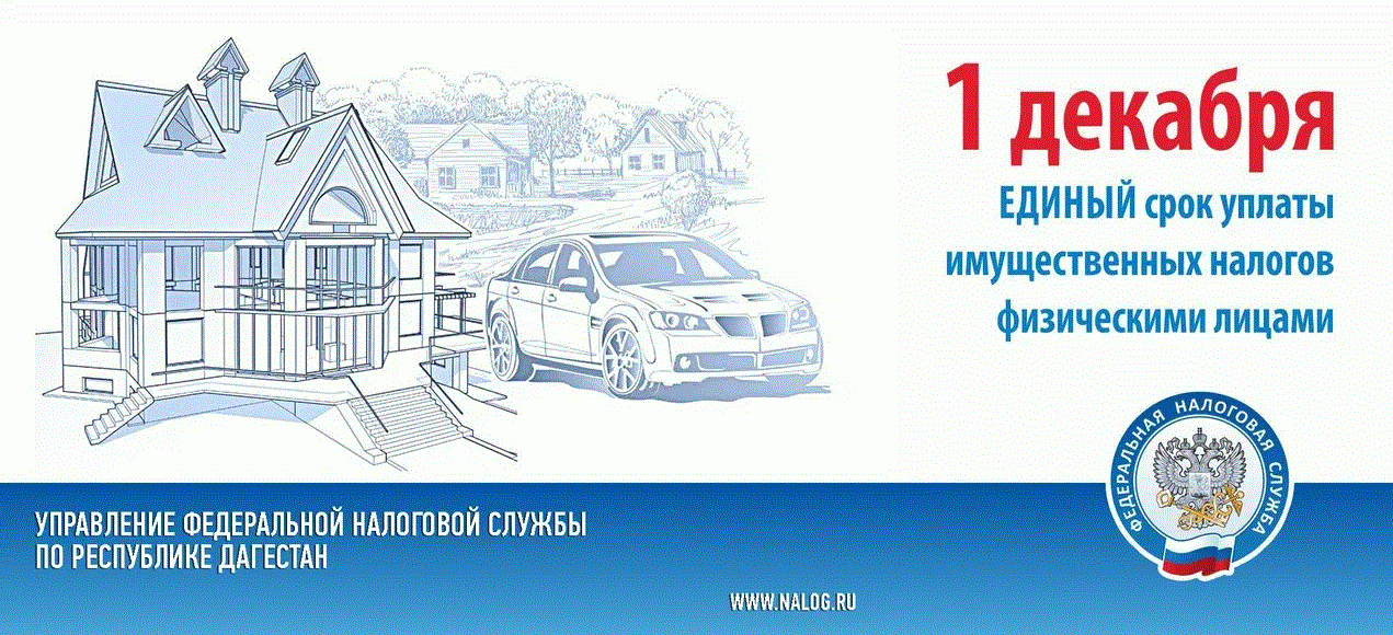 1 декабря – единый срок уплаты имущественных налогов